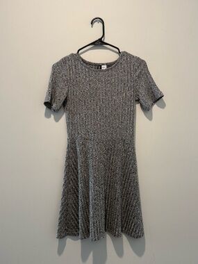 Divided Heather Grey Ribbed Mini Dress